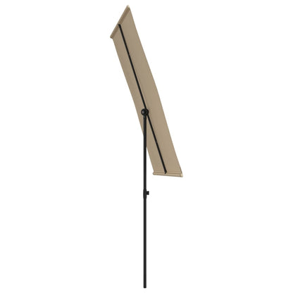 Berkfield Outdoor Parasol with Aluminium Pole 180x110 cm Taupe