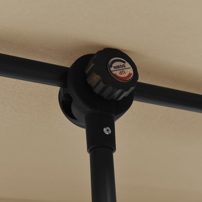 Berkfield Outdoor Parasol with Aluminium Pole 180x110 cm Taupe