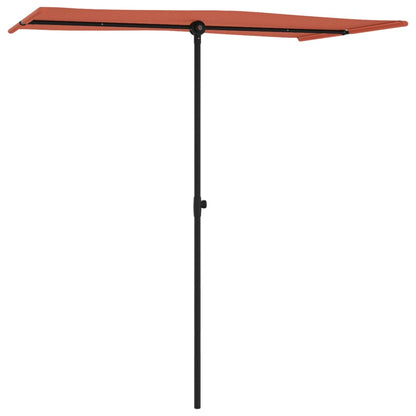 Berkfield Outdoor Parasol with Aluminium Pole 180x110 cm Terracotta