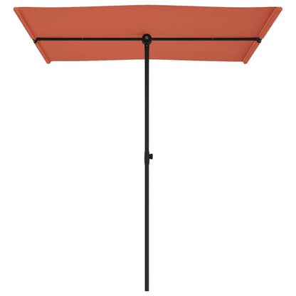 Berkfield Outdoor Parasol with Aluminium Pole 180x110 cm Terracotta