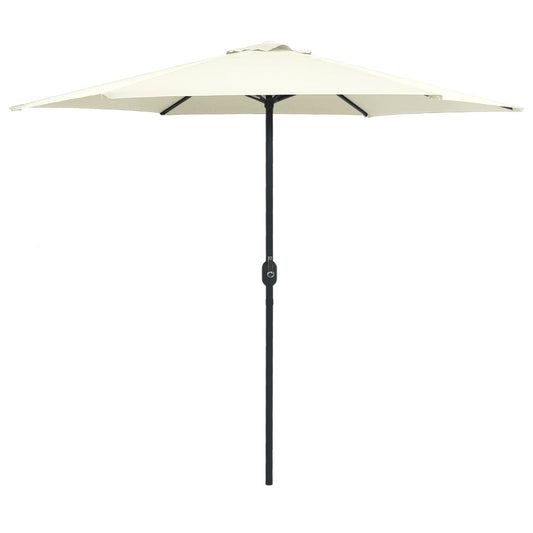 Berkfield Outdoor Parasol with Aluminium Pole 270x246 cm Sand White