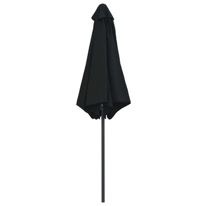 Berkfield Outdoor Parasol with Aluminium Pole 270x246 cm Black