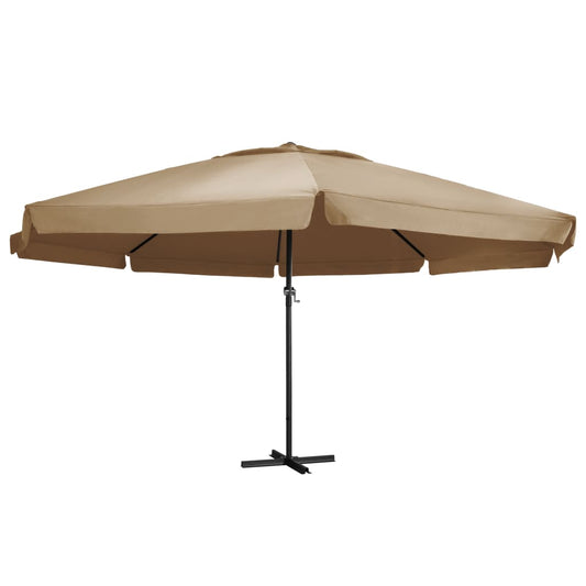 Berkfield Outdoor Parasol with Aluminium Pole 600 cm Taupe