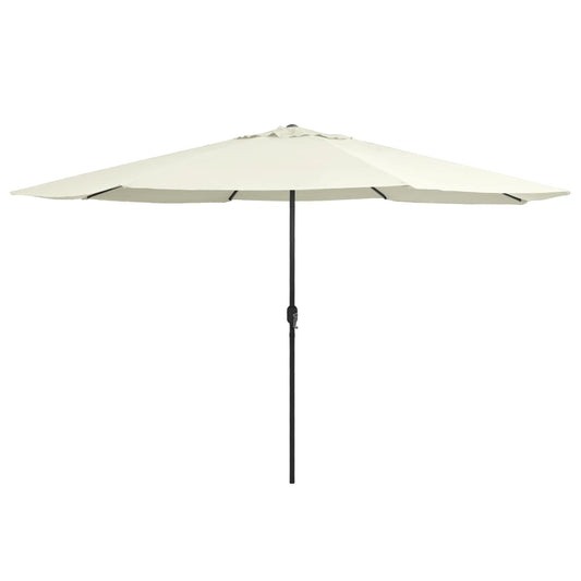 Berkfield Outdoor Parasol with Metal Pole 400 cm Sand White