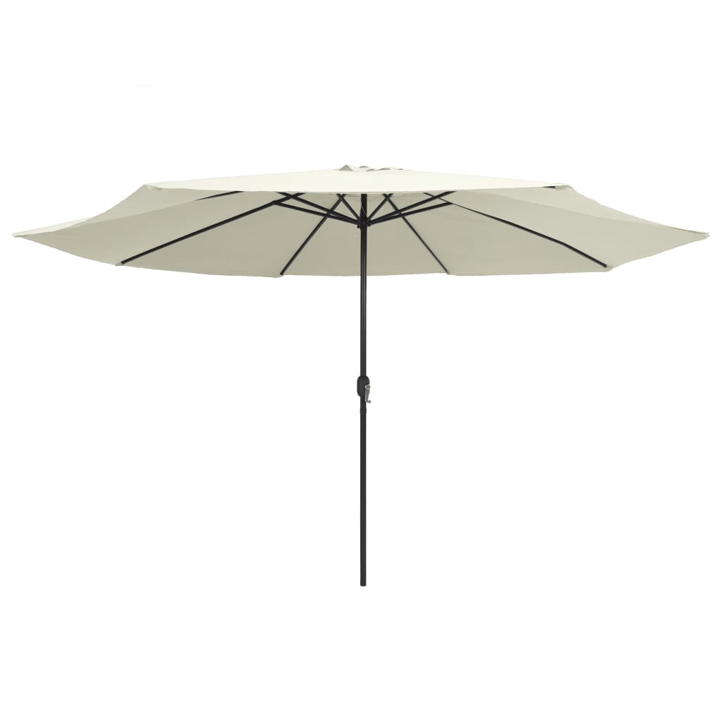 Berkfield Outdoor Parasol with Metal Pole 400 cm Sand White
