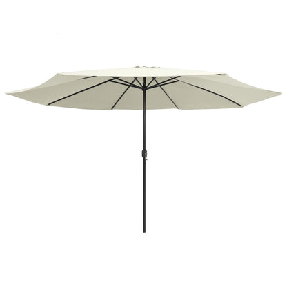 Berkfield Outdoor Parasol with Metal Pole 400 cm Sand White
