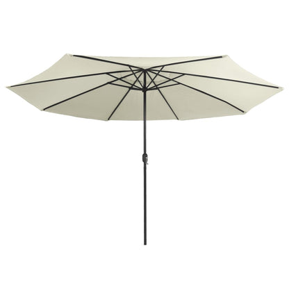 Berkfield Outdoor Parasol with Metal Pole 400 cm Sand White