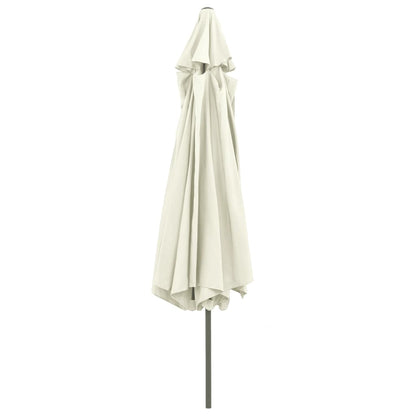 Berkfield Outdoor Parasol with Metal Pole 400 cm Sand White
