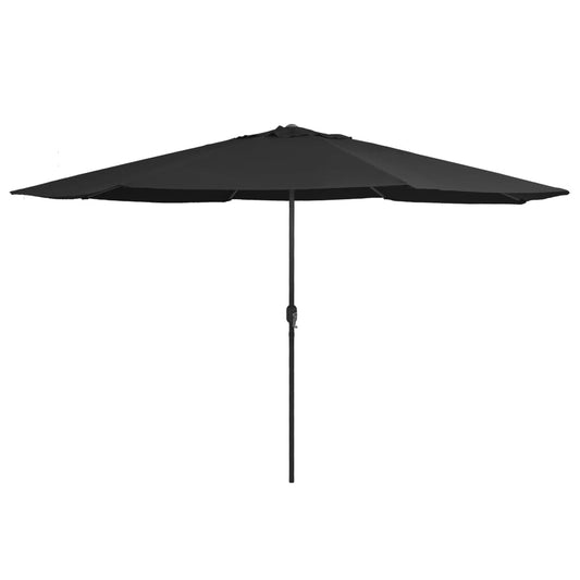 Berkfield Outdoor Parasol with Metal Pole 400 cm Black