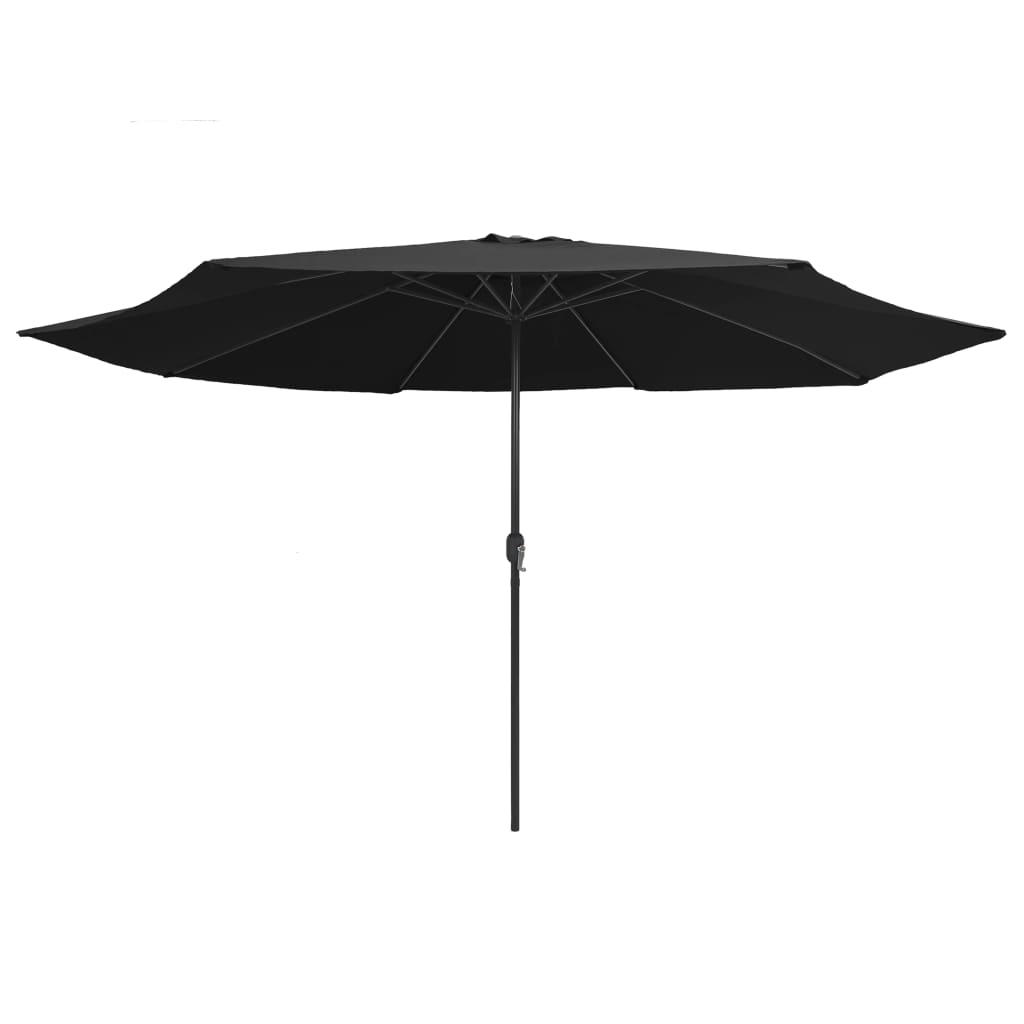 Berkfield Outdoor Parasol with Metal Pole 400 cm Black