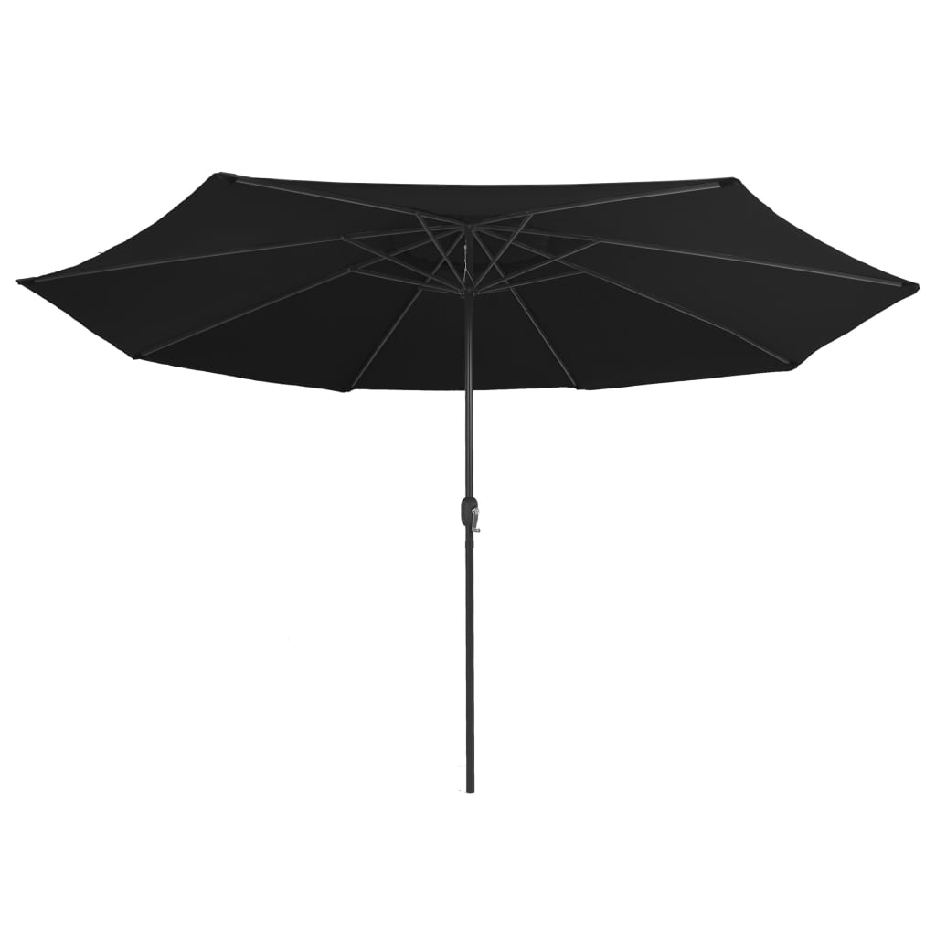 Berkfield Outdoor Parasol with Metal Pole 400 cm Black