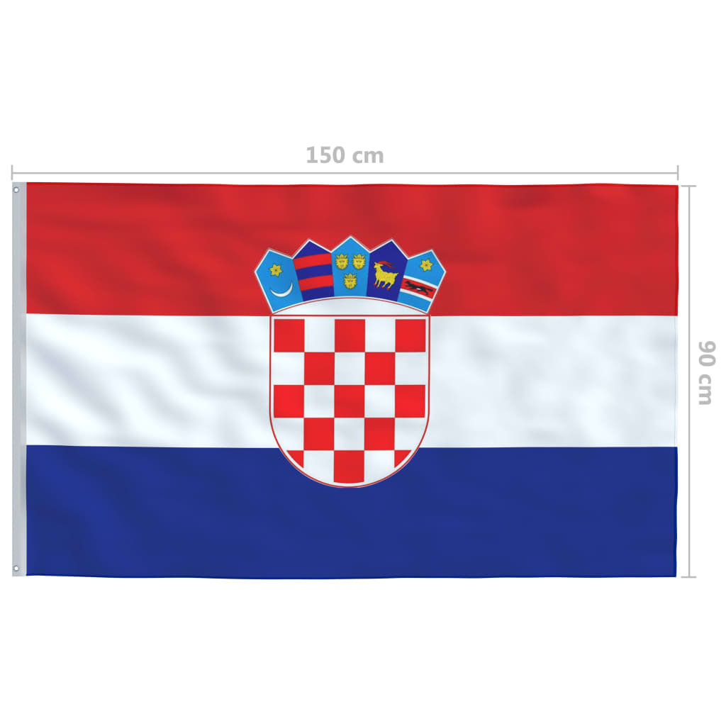 Berkfield Croatia Flag 90x150 cm