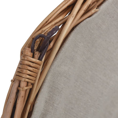 Berkfield Firewood Basket with Handle 57x46.5x52 cm Brown Willow