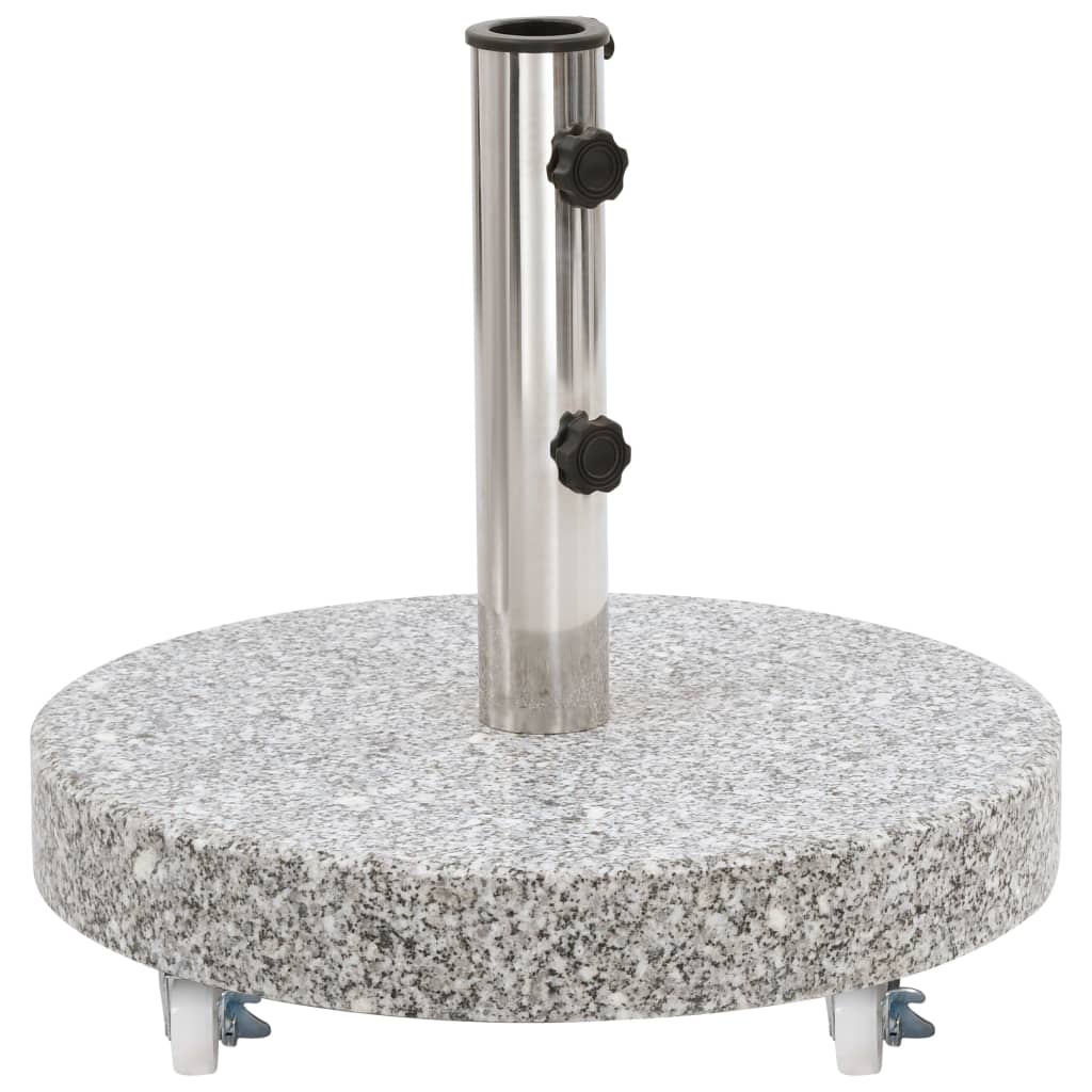 Berkfield Parasol Base Granite 30 kg Round Grey