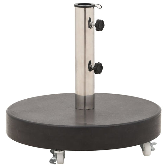 Berkfield Parasol Base Granite 30 kg Round Black