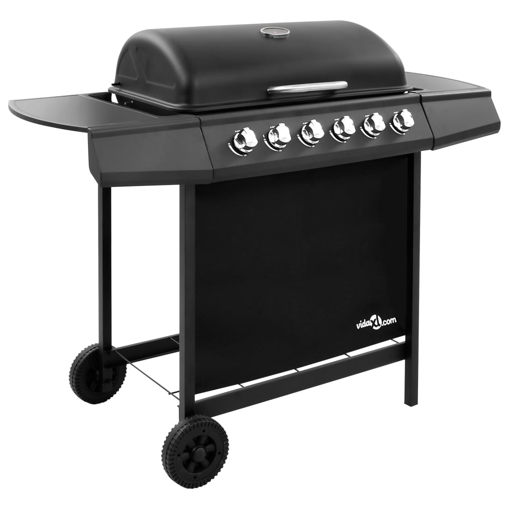 Berkfield Gas BBQ Grill with 6 Burners Black (FR/BE/IT/UK/NL only)