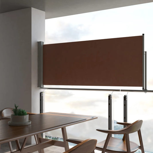 Berkfield Patio Retractable Side Awning 100x300 cm Brown