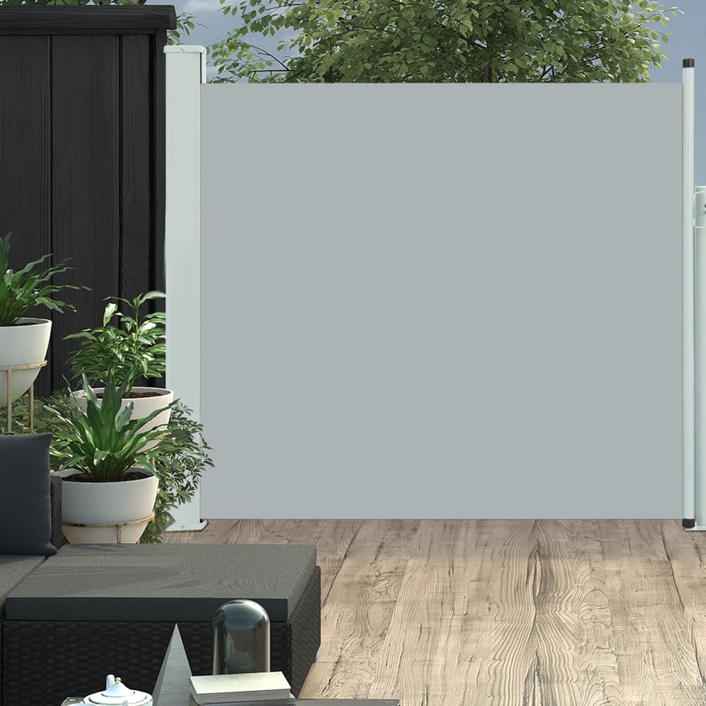 Berkfield Patio Retractable Side Awning 170x300 cm Grey