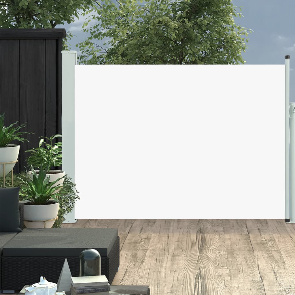 Berkfield Patio Retractable Side Awning 100x500 cm Cream