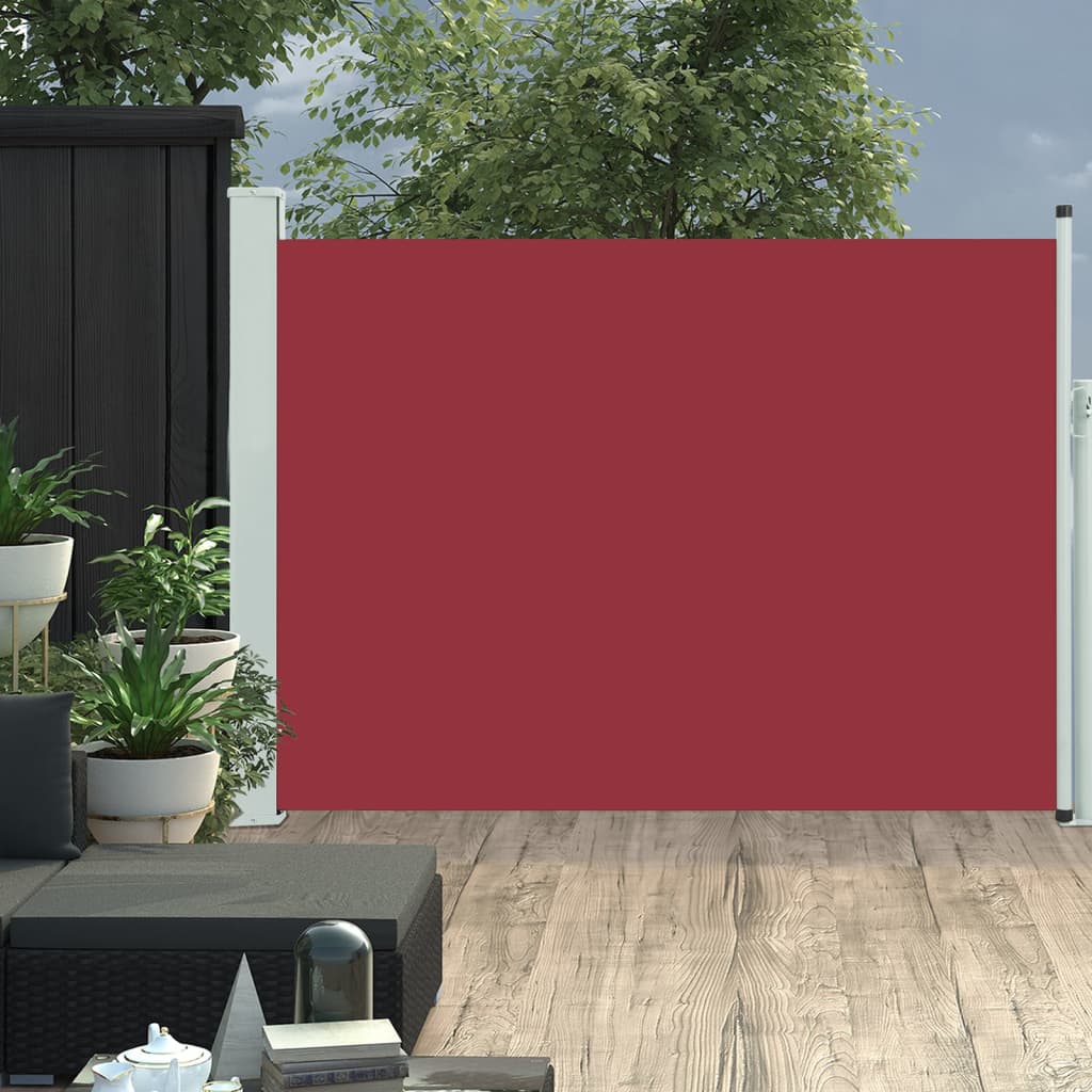 Berkfield Patio Retractable Side Awning 100x500 cm Red