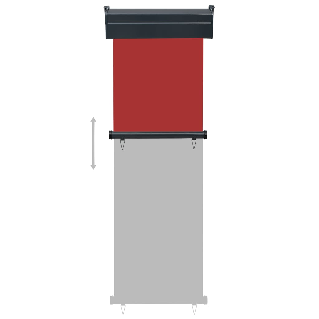 Berkfield Balcony Side Awning 65x250 cm Red