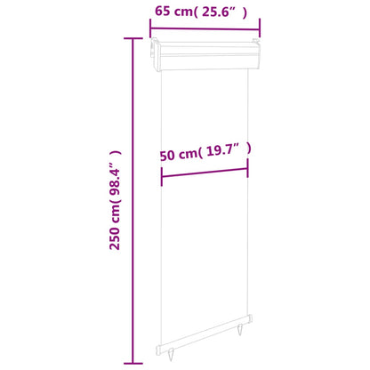 Berkfield Balcony Side Awning 65x250 cm Red