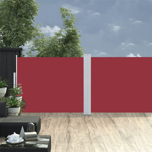 Berkfield Retractable Side Awning Red 170x1000 cm