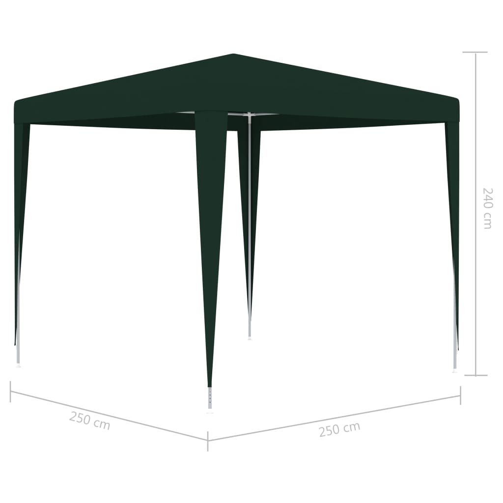 Berkfield Professional Party Tent 2.5x2.5 m Green 90 g/m�__