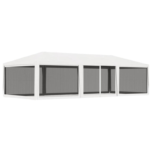 Berkfield Party Tent with 4 Mesh Sidewalls 4x9 m White