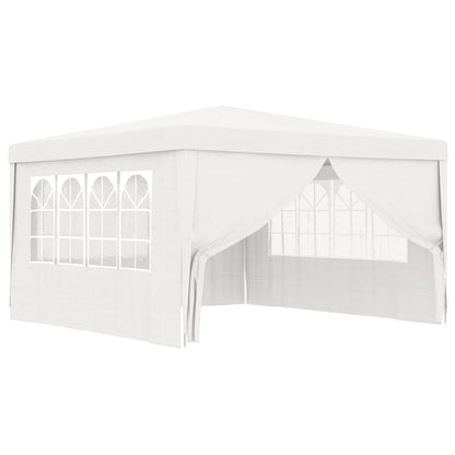 Berkfield Professional Party Tent with Side Walls 4x4 m White 90 g/m?