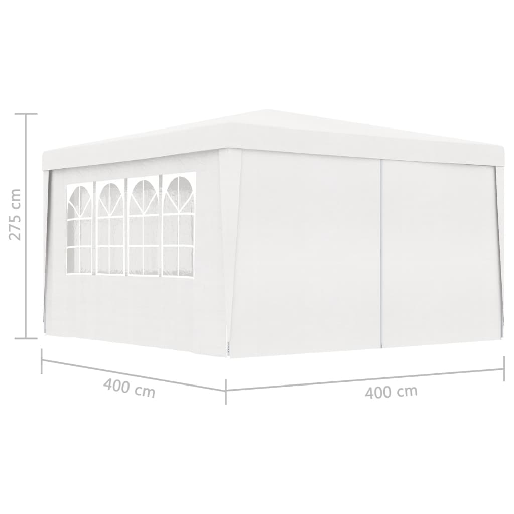 Berkfield Professional Party Tent with Side Walls 4x4 m White 90 g/m?