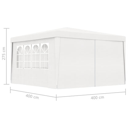 Berkfield Professional Party Tent with Side Walls 4x4 m White 90 g/m?