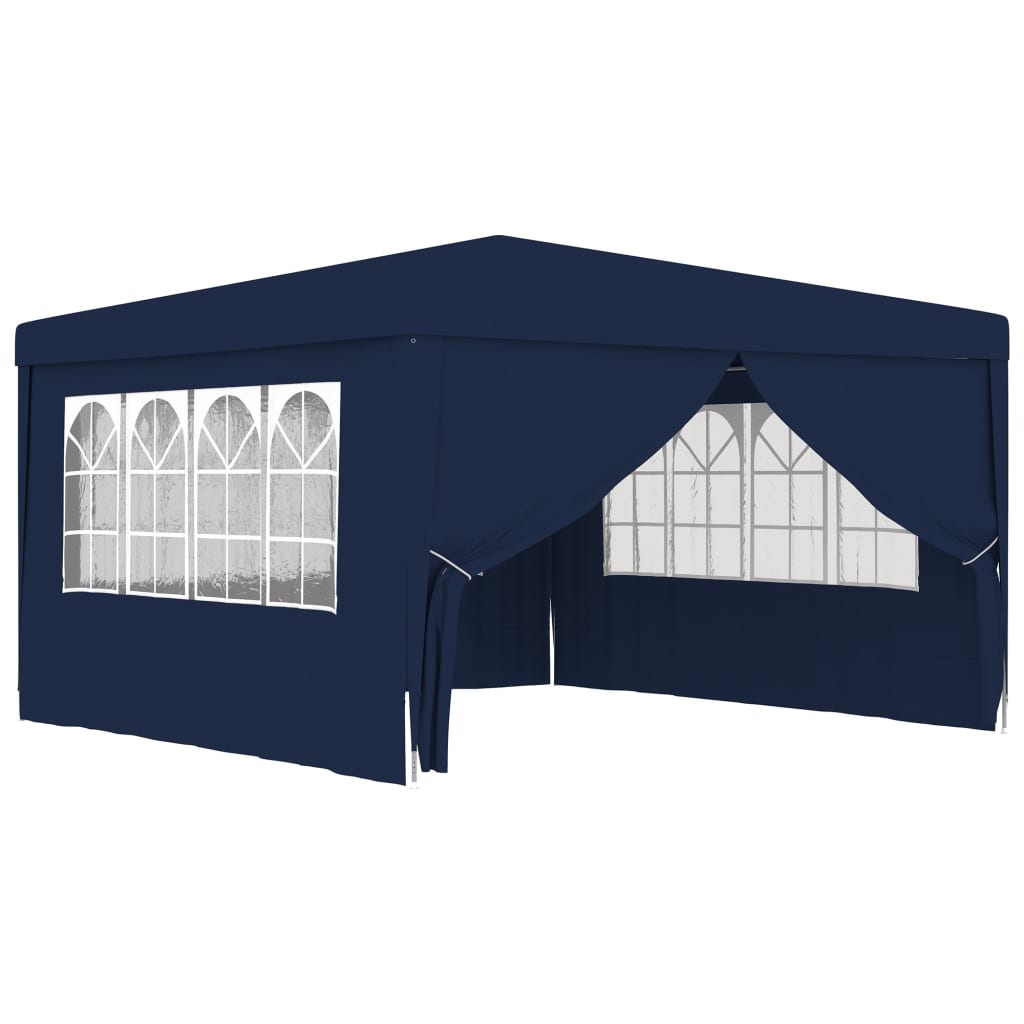 Berkfield Professional Party Tent with Side Walls 4x4 m Blue 90 g/m?