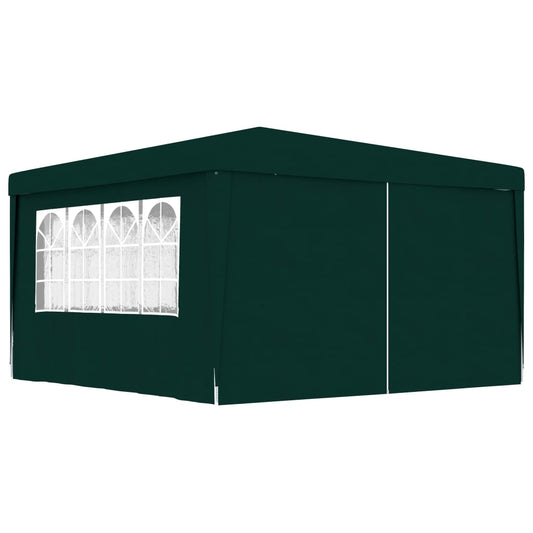 Berkfield Professional Party Tent with Side Walls 4x4 m Green 90 g/m?
