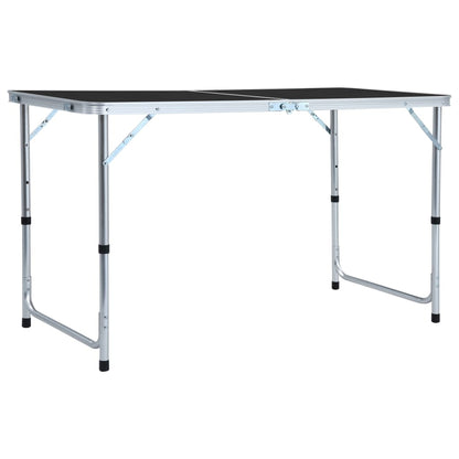 Berkfield Foldable Camping Table Grey Aluminium 120x60 cm