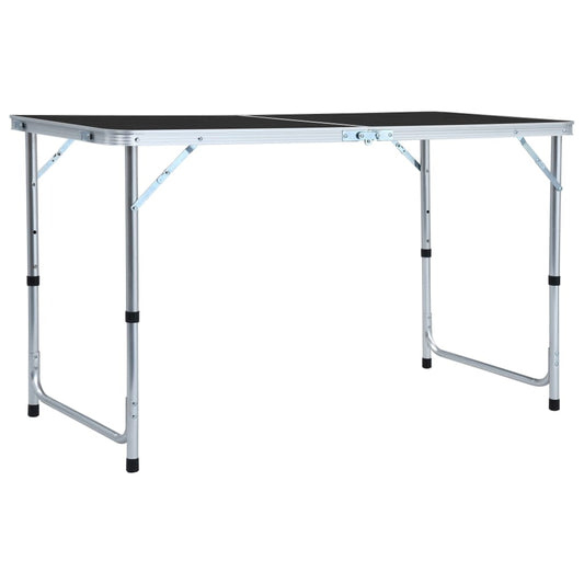 Berkfield Foldable Camping Table Grey Aluminium 120x60 cm