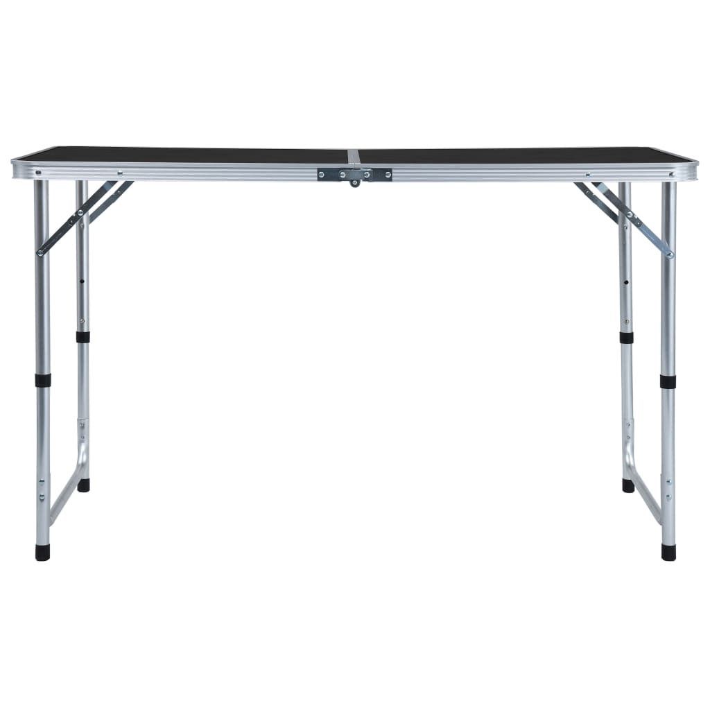 Berkfield Foldable Camping Table Grey Aluminium 120x60 cm