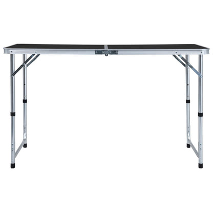 Berkfield Foldable Camping Table Grey Aluminium 120x60 cm