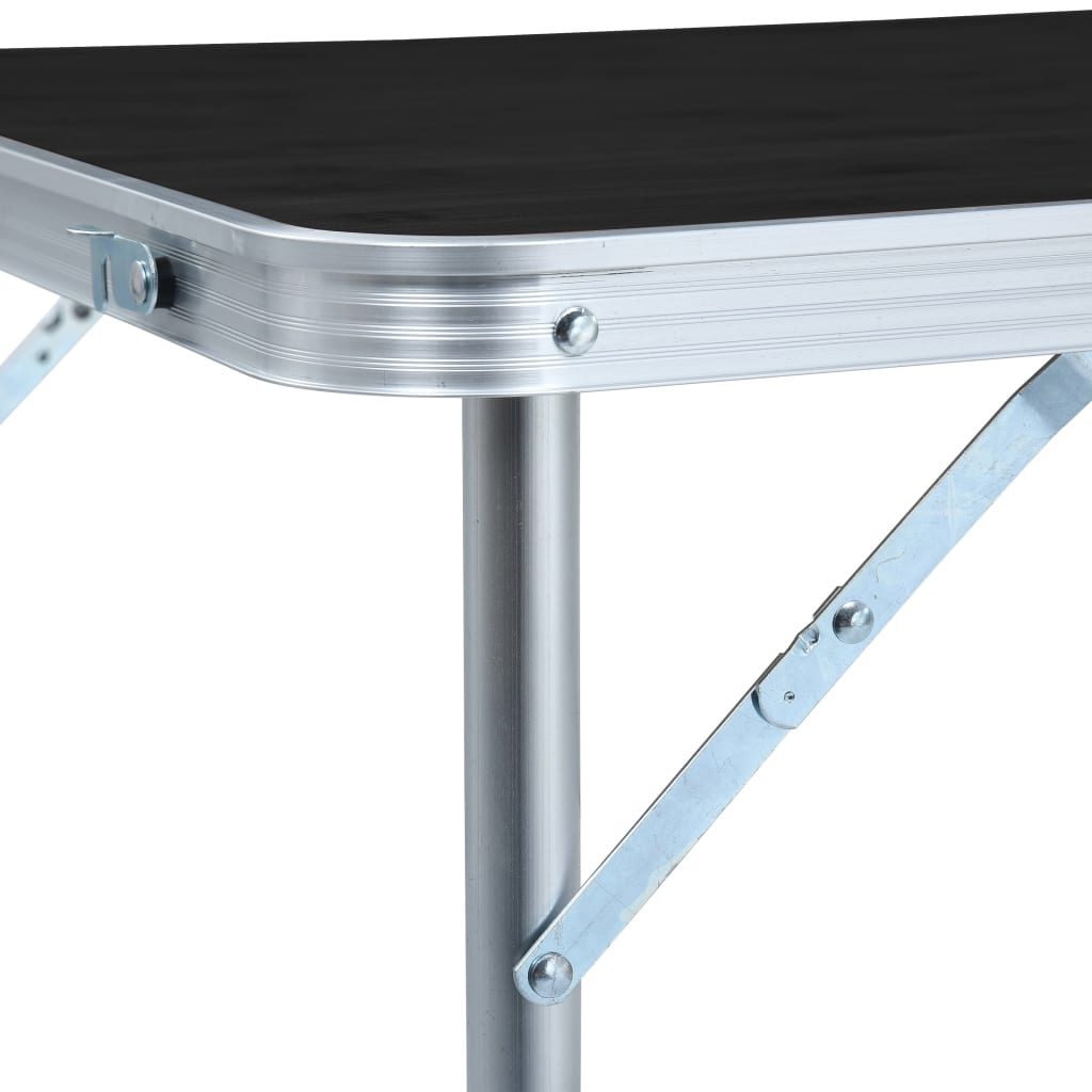 Berkfield Foldable Camping Table Grey Aluminium 120x60 cm