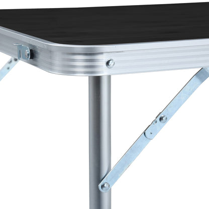 Berkfield Foldable Camping Table Grey Aluminium 120x60 cm