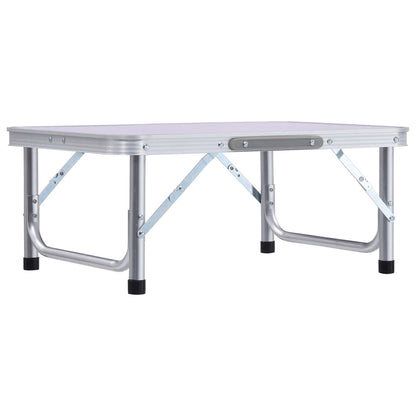 Berkfield Folding Camping Table White Aluminium 60x45 cm