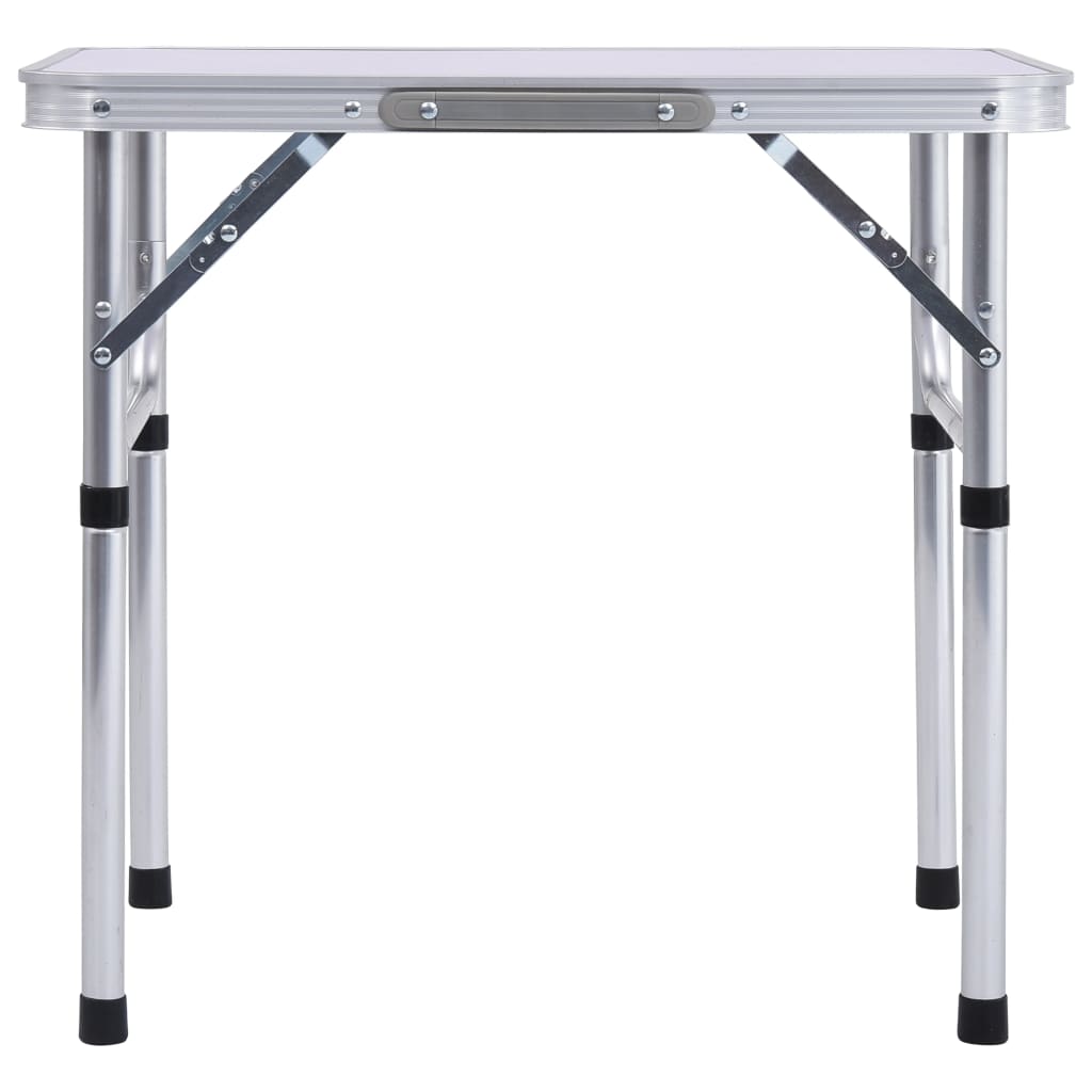 Berkfield Folding Camping Table White Aluminium 60x45 cm