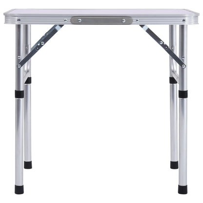 Berkfield Folding Camping Table White Aluminium 60x45 cm