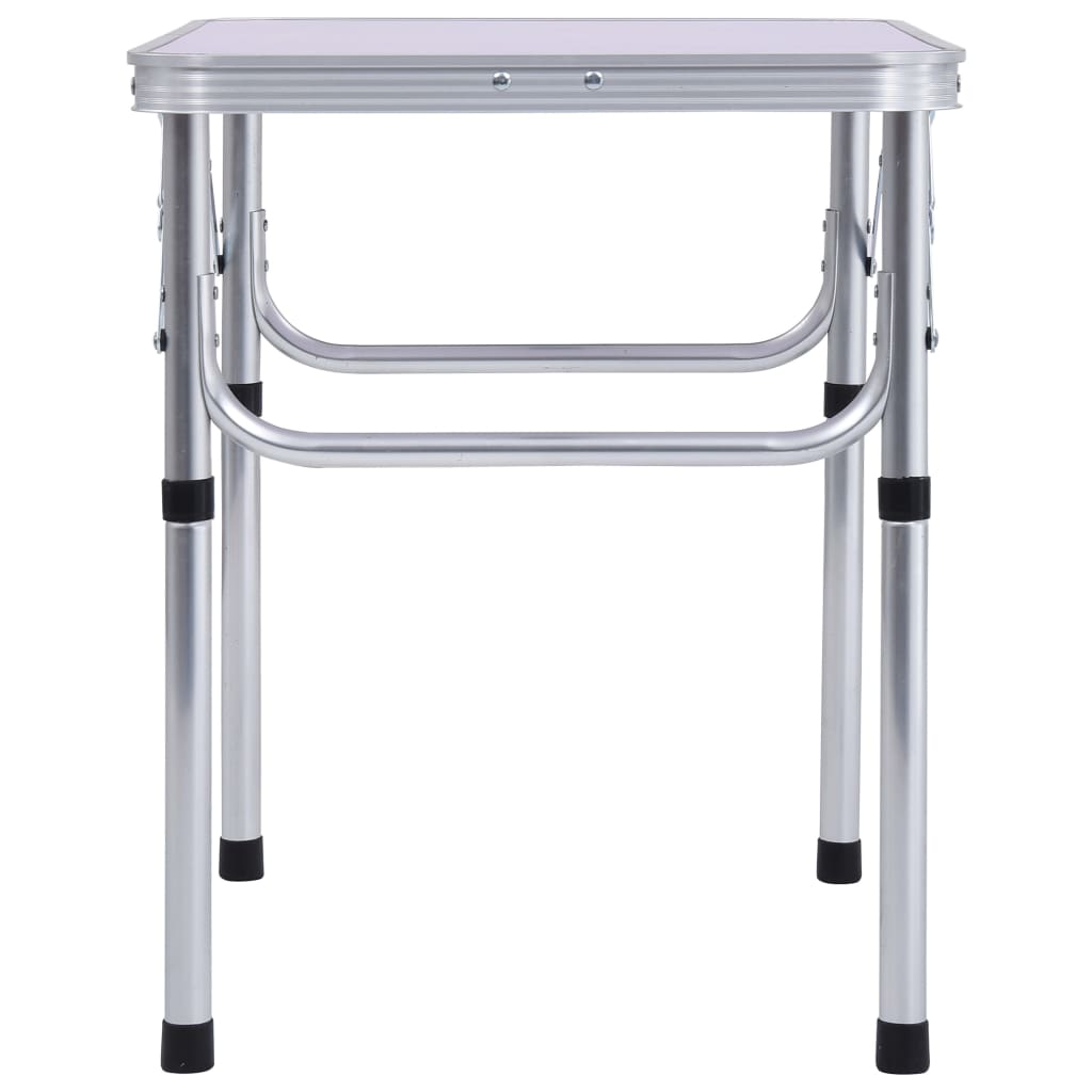 Berkfield Folding Camping Table White Aluminium 60x45 cm