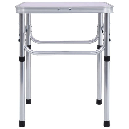 Berkfield Folding Camping Table White Aluminium 60x45 cm