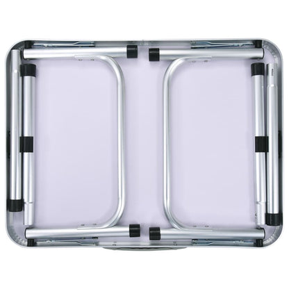 Berkfield Folding Camping Table White Aluminium 60x45 cm