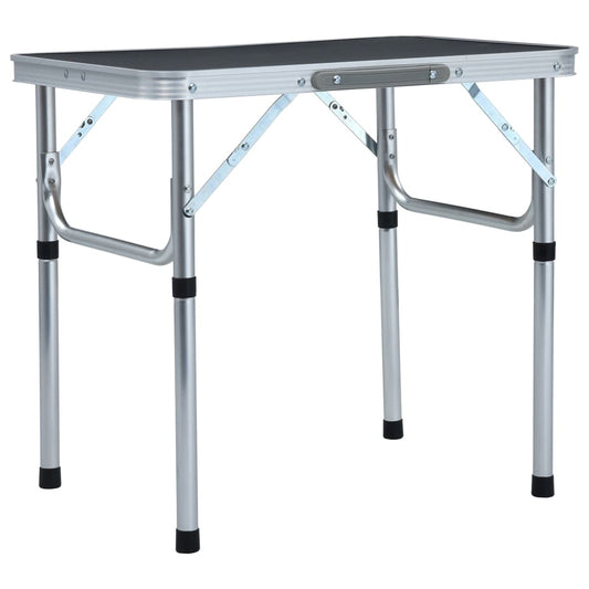 Berkfield Folding Camping Table Grey Aluminium 60x45 cm