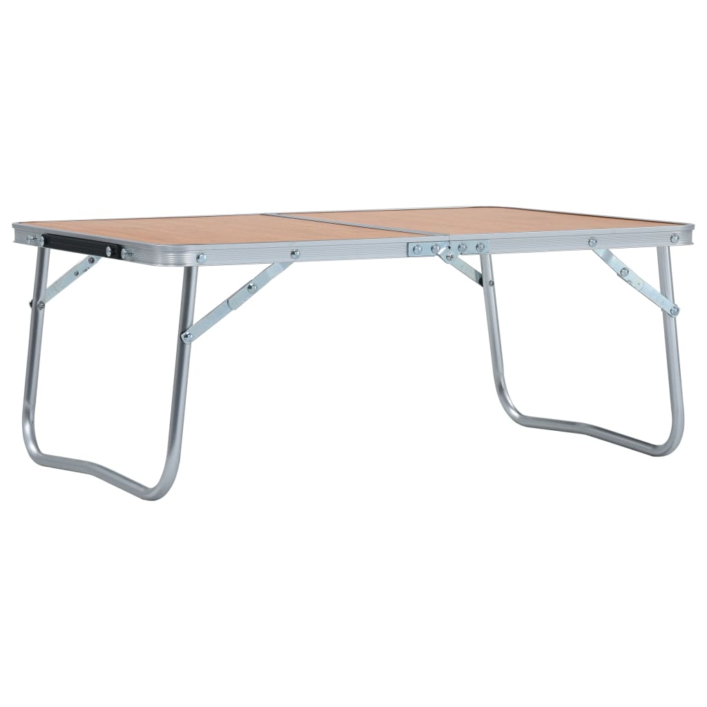 Berkfield Folding Camping Table Brown Aluminium 60x40 cm