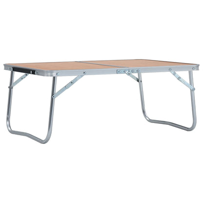 Berkfield Folding Camping Table Brown Aluminium 60x40 cm