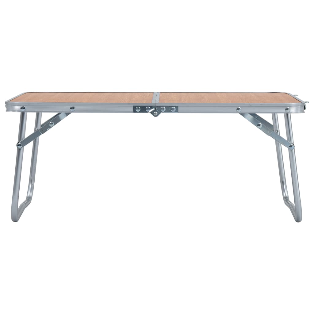 Berkfield Folding Camping Table Brown Aluminium 60x40 cm